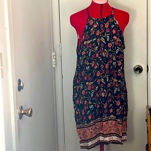 New.  Navy and floral spaghetti strap dress unique designs